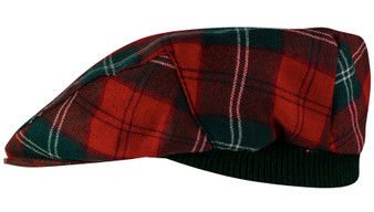 Mens Tartan Flat Cap Lennox Modern Tartan Plaid Design Mens and Womens One size Elasticated Band Comfort Fit Scottish Made