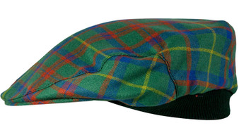 Mens Tartan Flat Cap MacKintosh Hunting Ancient Tartan Plaid Design Mens and Womens One size Elasticated Band Comfort Fit Scottish Made