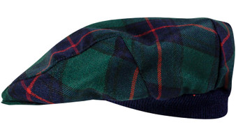 Mens Tartan Flat Cap Shaw Modern Tartan Plaid Design Mens and Womens One size Elasticated Band Comfort Fit Scottish Made