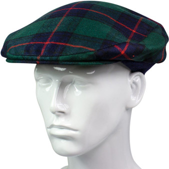 Mens Tartan Flat Cap Shaw Modern Tartan Plaid Design Mens and Womens One size Elasticated Band Comfort Fit Scottish Made