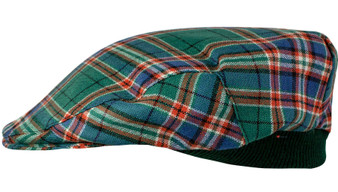 Mens Tartan Flat Cap MacFarlane Hunting Ancient Tartan Plaid Design Mens and Womens One size Elasticated Band Comfort Fit Scottish Made