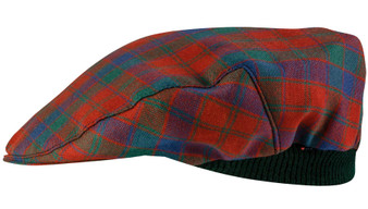 Mens Tartan Flat Cap Robertson Ancient Tartan Plaid Design Mens and Womens One size Elasticated Band Comfort Fit Scottish Made