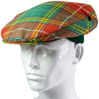 Mens Tartan Flat Cap Buchanan Old Sett Ancient Tartan Plaid Design Mens and Womens One size Elasticated Band Comfort Fit Scottish Made