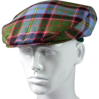 Mens Tartan Flat Cap Stirling and Bannockburn Tartan Plaid Design Mens and Womens One size Elasticated Band Comfort Fit Scottish Made