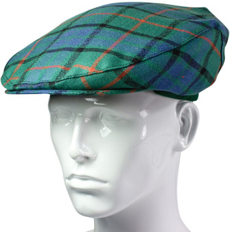 Mens Tartan Flat Cap Lauder Ancient Tartan Plaid Design Mens and Womens One size Elasticated Band Comfort Fit Scottish Made