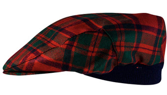 Mens Tartan Flat Cap MacKintosh Modern Tartan Plaid Design Mens and Womens One size Elasticated Band Comfort Fit Scottish Made