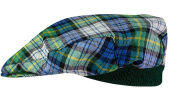 Mens Tartan Flat Cap Gordon Dress Ancient Tartan Plaid Design Mens and Womens One size Elasticated Band Comfort Fit Scottish Made