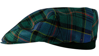 Mens Tartan Flat Cap Ogilvie Hunting Ancient Tartan Plaid Design Mens and Womens One size Elasticated Band Comfort Fit Scottish Made