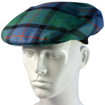 Mens Tartan Flat Cap Flower Scotland Tartan Plaid Design Mens and Womens One size Elasticated Band Comfort Fit Scottish Made