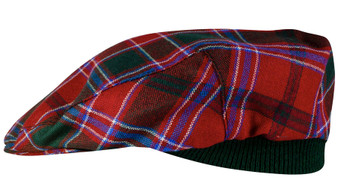 Mens Tartan Flat Cap Dalziel Modern Tartan Plaid Design Mens and Womens One size Elasticated Band Comfort Fit Scottish Made