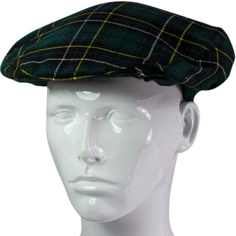 Mens Tartan Flat Cap MacAlpine Modern Tartan Plaid Design Mens and Womens One size Elasticated Band Comfort Fit Scottish Made
