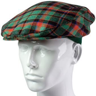 Mens Tartan Flat Cap Buchan Ancient Tartan Plaid Design Mens and Womens One size Elasticated Band Comfort Fit Scottish Made