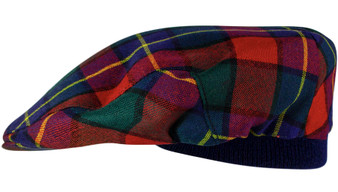 Mens Tartan Flat Cap Kilgour Modern Tartan Plaid Design Mens and Womens One size Elasticated Band Comfort Fit Scottish Made