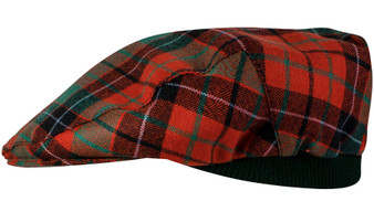 Mens Tartan Flat Cap Nicholson Ancient Tartan Plaid Design Mens and Womens One size Elasticated Band Comfort Fit Scottish Made