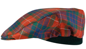 Mens Tartan Flat Cap Fraser Dress Ancient Tartan Plaid Design Mens and Womens One size Elasticated Band Comfort Fit Scottish Made