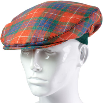 Mens Tartan Flat Cap Fraser Dress Ancient Tartan Plaid Design Mens and Womens One size Elasticated Band Comfort Fit Scottish Made