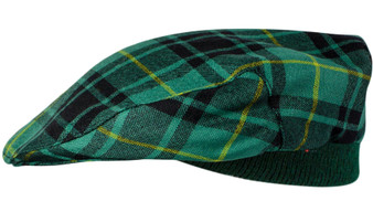 Mens Tartan Flat Cap MacArthur Ancient Tartan Plaid Design Mens and Womens One size Elasticated Band Comfort Fit Scottish Made