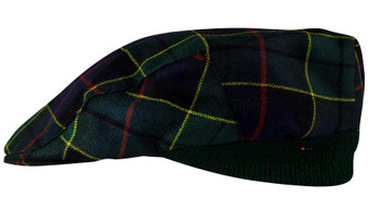 Mens Tartan Flat Cap Forsyth Modern Tartan Plaid Design Mens and Womens One size Elasticated Band Comfort Fit Scottish Made