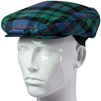 Mens Tartan Flat Cap Morrison Ancient Tartan Plaid Design Mens and Womens One size Elasticated Band Comfort Fit Scottish Made