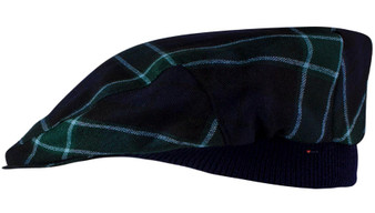 Mens Tartan Flat Cap Graham of Menteith Modern Tartan Plaid Design Mens and Womens One size Elasticated Band Comfort Fit Scottish Made