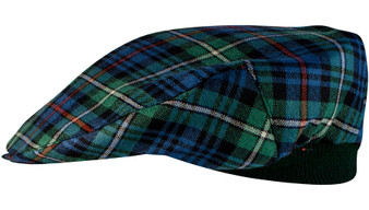 Mens Tartan Flat Cap MacKenzie Ancient Tartan Plaid Design Mens and Womens One size Elasticated Band Comfort Fit Scottish Made