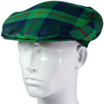 Mens Tartan Flat Cap Cranston Modern Tartan Plaid Design Mens and Womens One size Elasticated Band Comfort Fit Scottish Made
