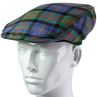 Mens Tartan Flat Cap Cameron of Erracht Ancient Tartan Plaid Design Mens and Womens One size Elasticated Band Comfort Fit Scottish Made
