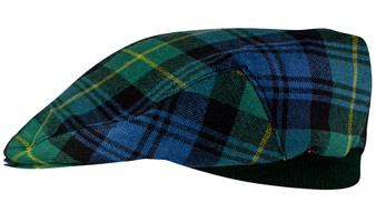 Mens Tartan Flat Cap Gordon Ancient Tartan Plaid Design Mens and Womens One size Elasticated Band Comfort Fit Scottish Made