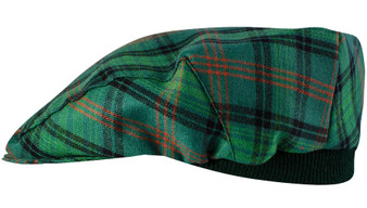 Mens Tartan Flat Cap Ross Hunting Ancient Tartan Plaid Design Mens and Womens One size Elasticated Band Comfort Fit Scottish Made