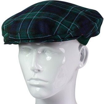 Mens Tartan Flat Cap MacCallum Modern Tartan Plaid Design Mens and Womens One size Elasticated Band Comfort Fit Scottish Made
