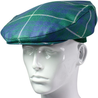 Mens Tartan Flat Cap Hamilton Hunting Ancient Tartan Plaid Design Mens and Womens One size Elasticated Band Comfort Fit Scottish Made