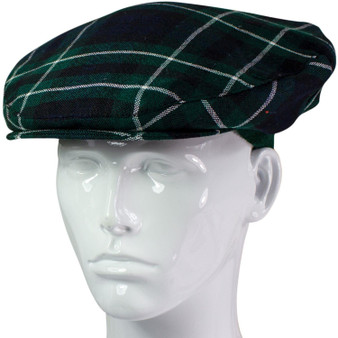 Mens Tartan Flat Cap Graham of Montrose Modern Tartan Plaid Design Mens and Womens One size Elasticated Band Comfort Fit Scottish Made