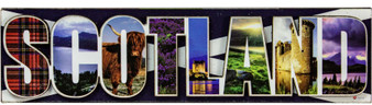 3D Fridge Magnet Scotland Banner Scottish Souvenir Gift Saltire background
