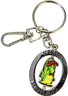 Scottish Spinner Keyring Cute Loch Ness Monster Nessie Scotland Keyring