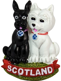 Resin Scottish Fridge Magnet With Dogs Design