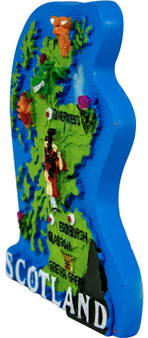 Resin Scottish Fridge Magnet With Scotland Map Design