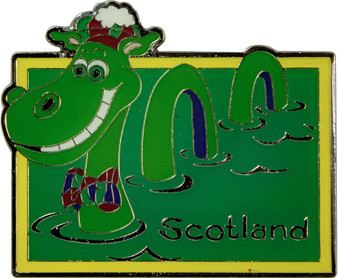 Nessie Fridge Magnet Cartoon Design wearing Scarf and Tammy Hat Nessie Fridge Magnet Cartoon Design wearing Scarf and Tammy Hat