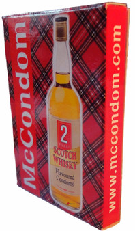 Set of 2 Red Tartan McCondom Scotch Whisky Flavoured Condoms