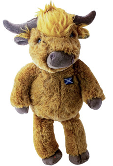 Highland Cow Teddy Bear Soft Toy 10 Inches Tall with Saltire Badge Highland Cow Teddy Bear Soft Toy 10 Inches Tall with Saltire Badge