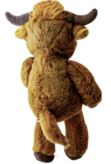 Highland Cow Teddy Bear Soft Toy 10 Inches Tall with Saltire Badge