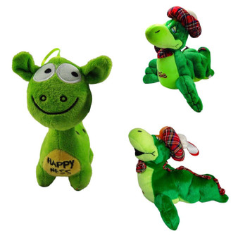 Loch Ness Monster Nessie Soft Toy with Tartan Hat & Bowtie Scottish Baby Gift