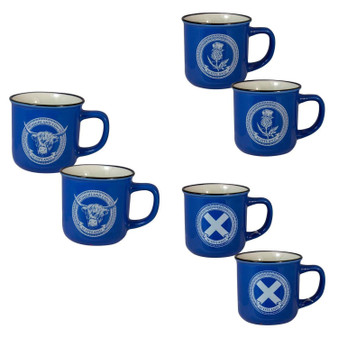 12oz Tea and Coffee Mug Scottish Highland Cow, Thistle, or Saltire Flag Set of 2 12oz Tea and Coffee Mug Scottish Highland Cow, Thistle, or Saltire Flag Set of 2