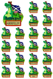 Fridge Magnet Nessie Monster with Tammy Hat Scotland Flag Scottish Place Name Fridge Magnet Nessie Monster with Tammy Hat Scotland Flag Scottish Place Name