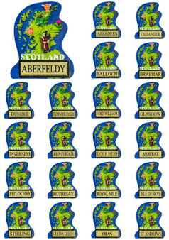 Resin Fridge Magnet Map of Scotland Shape with Piper Scottish Place Name Resin Fridge Magnet Map of Scotland Shape with Piper Scottish Place Name