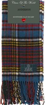 Anderson Modern Tartan Clan Scarf 100% Soft Lambswool