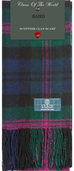 Baird Modern Tartan Clan Scarf 100% Soft Lambswool