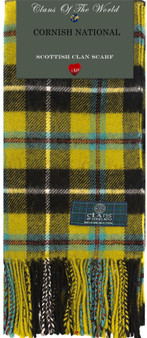 Cornish National Tartan Clan Scarf 100% Soft Lambswool