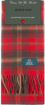 Maple Leaf Clan Scarf 100% Soft Lambswool