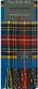 MacBeth Modern Tartan Clan Scarf 100% Soft Lambswool