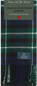 Graham of Montrose Modern Tartan Clan Scarf 100% Soft Lambswool